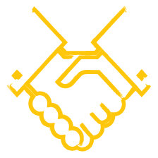 handshake yellow icon